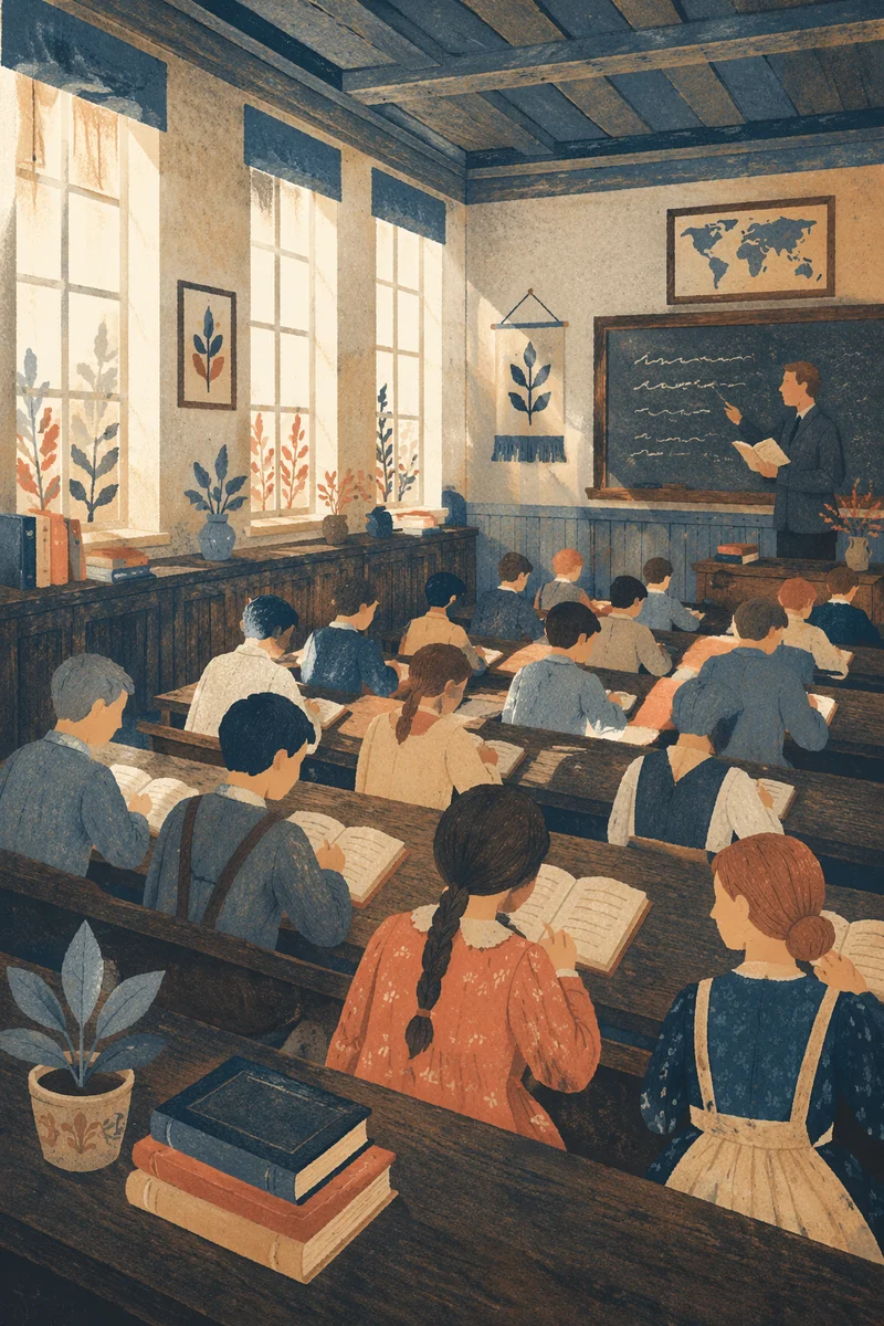 Reverent Classroom Learning in Morning Light