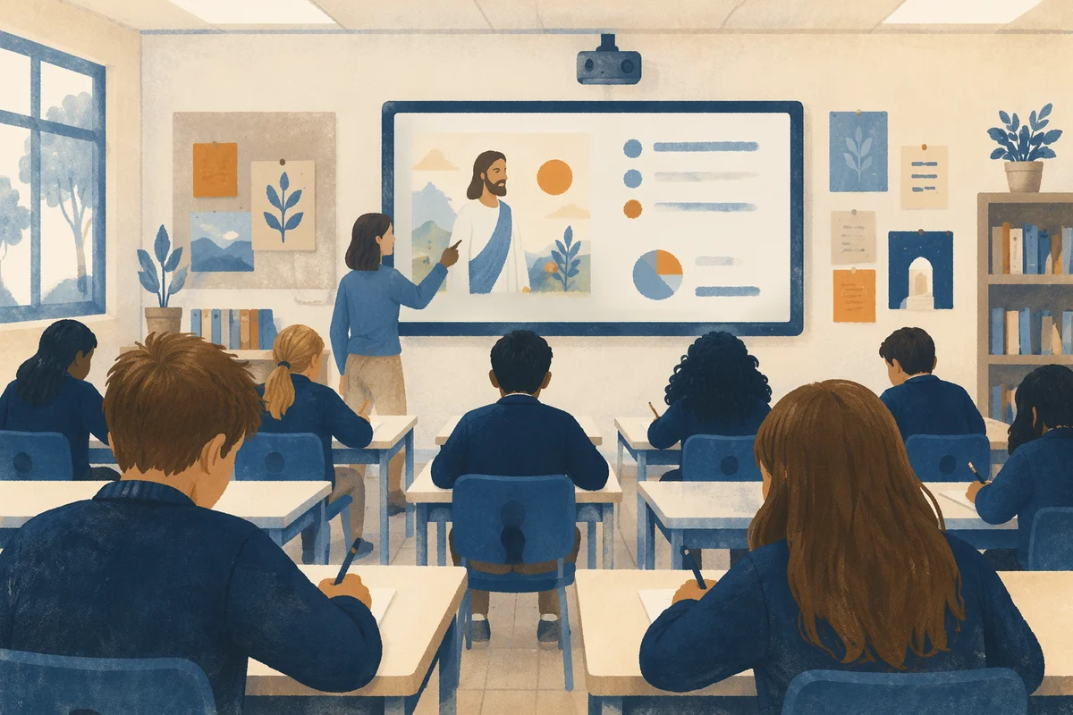 Focused Students in Modern Classroom Learning
