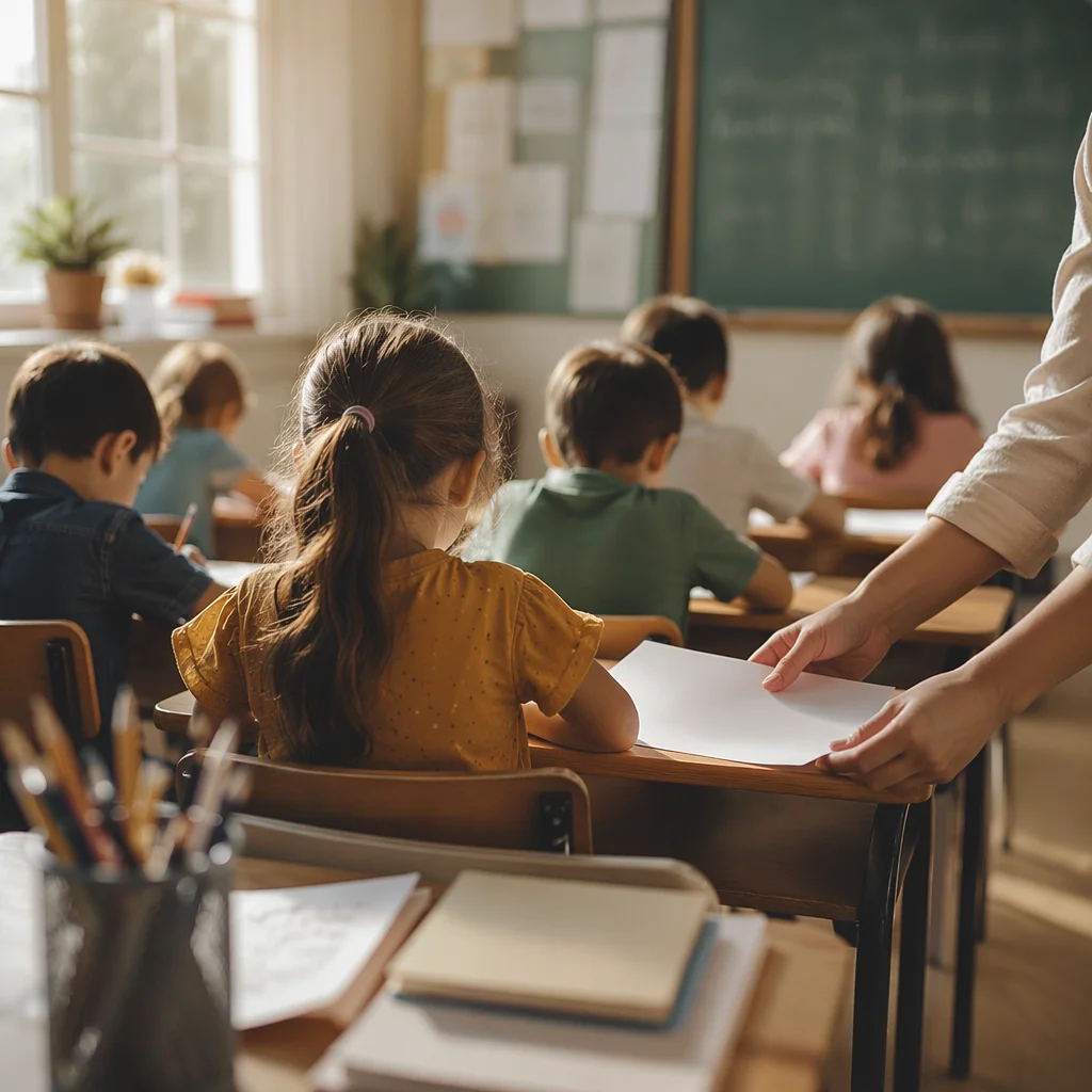 Morning Learning in a Bright Classroom
