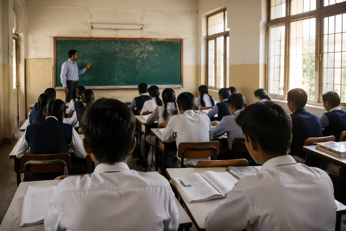 Calm Classroom Learning with Students and Teacher