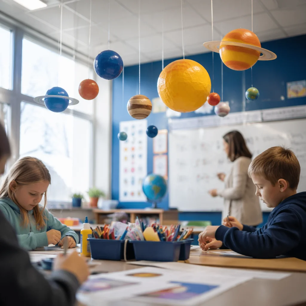 Handmade Solar System Classroom Ceiling Display