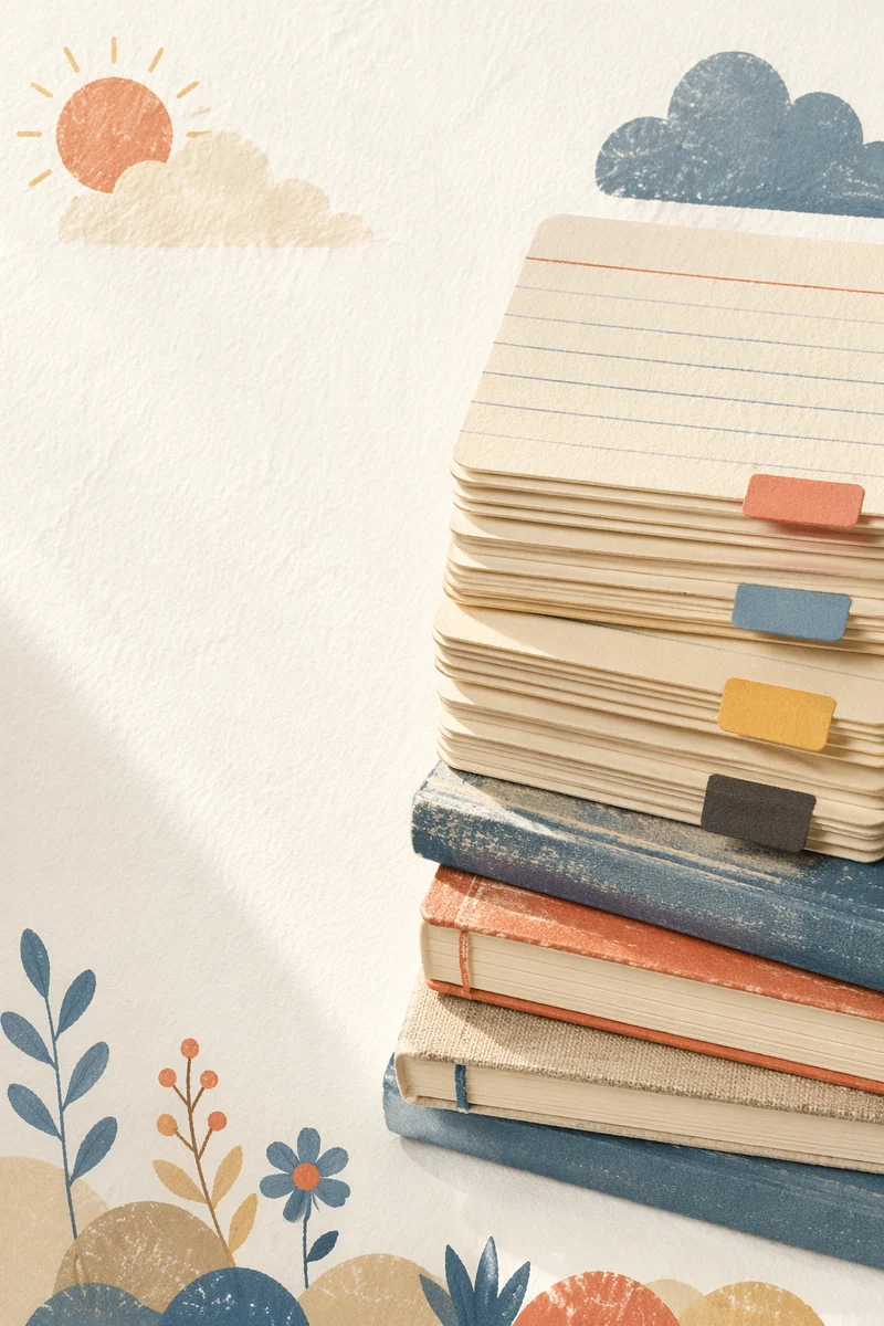 Flashcard Stack for Exam Study Space