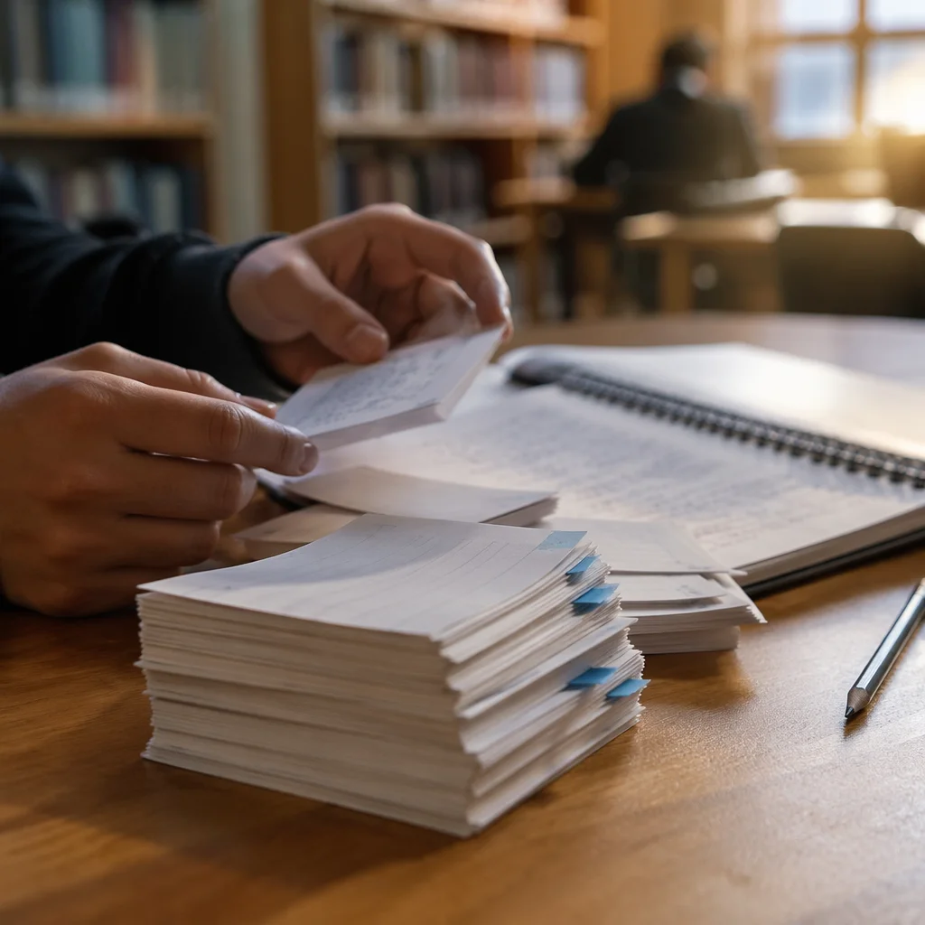 Flashcards and Notebook for Exam Preparation
