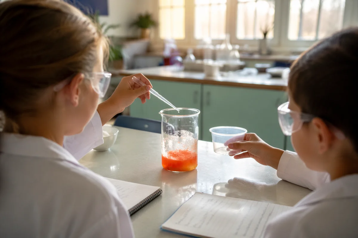 Kids Exploring STEM Science Classroom Experiment