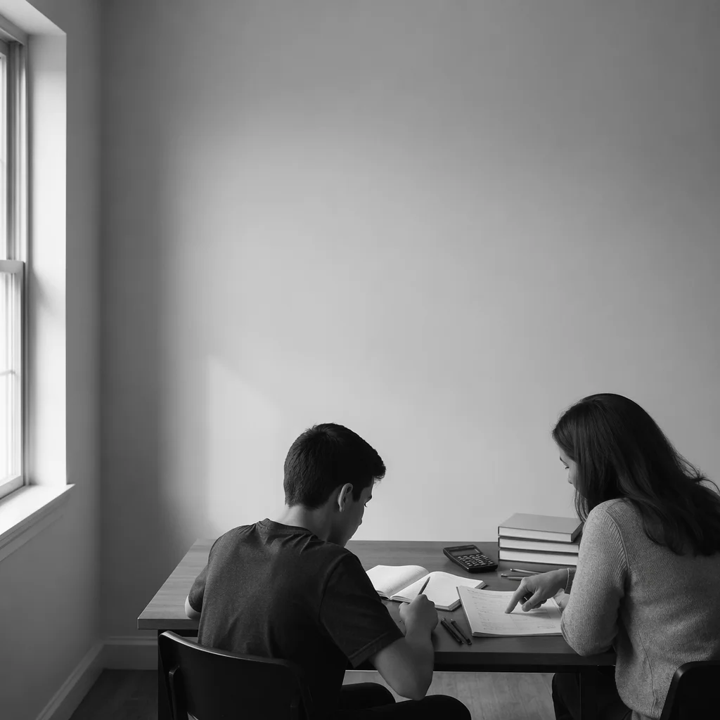 One-on-One Tutoring at Minimalist Desk