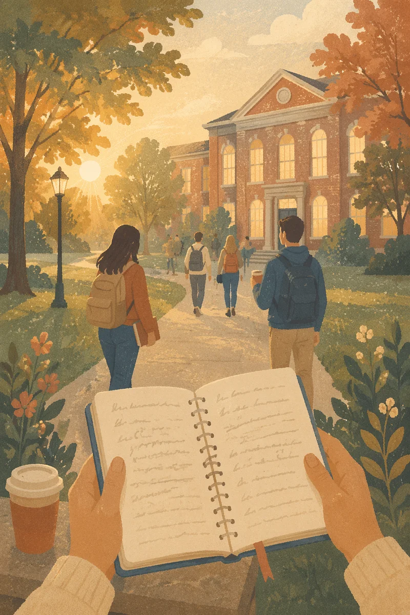 Golden Morning University Campus Study Walk