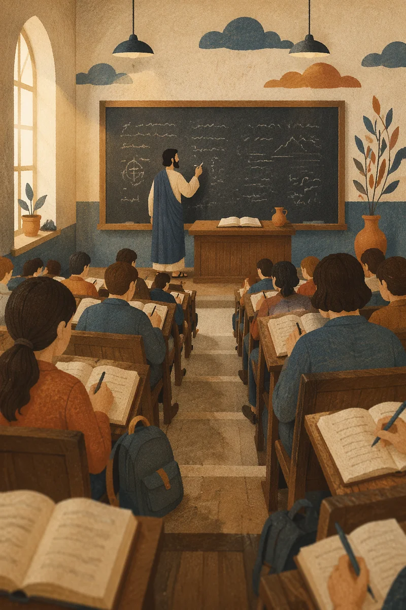 Professor Teaching in University Lecture Hall