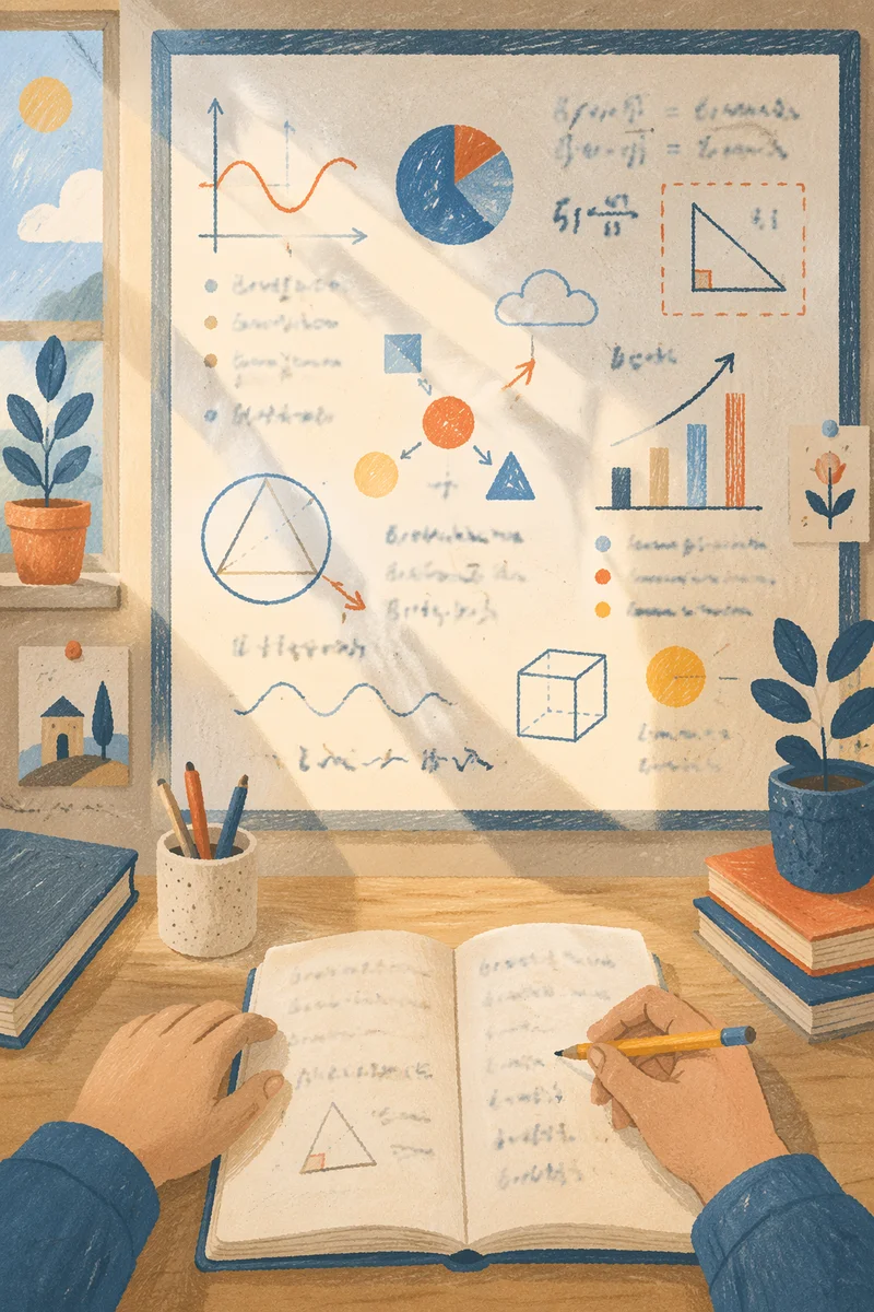Colorful Whiteboard Diagrams in Bright Classroom