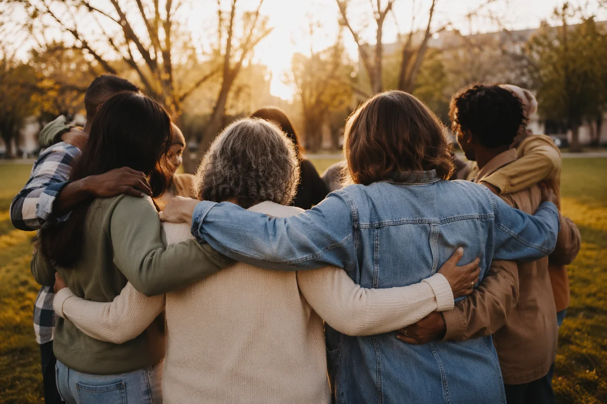 Belonging Circle in Golden Hour Park