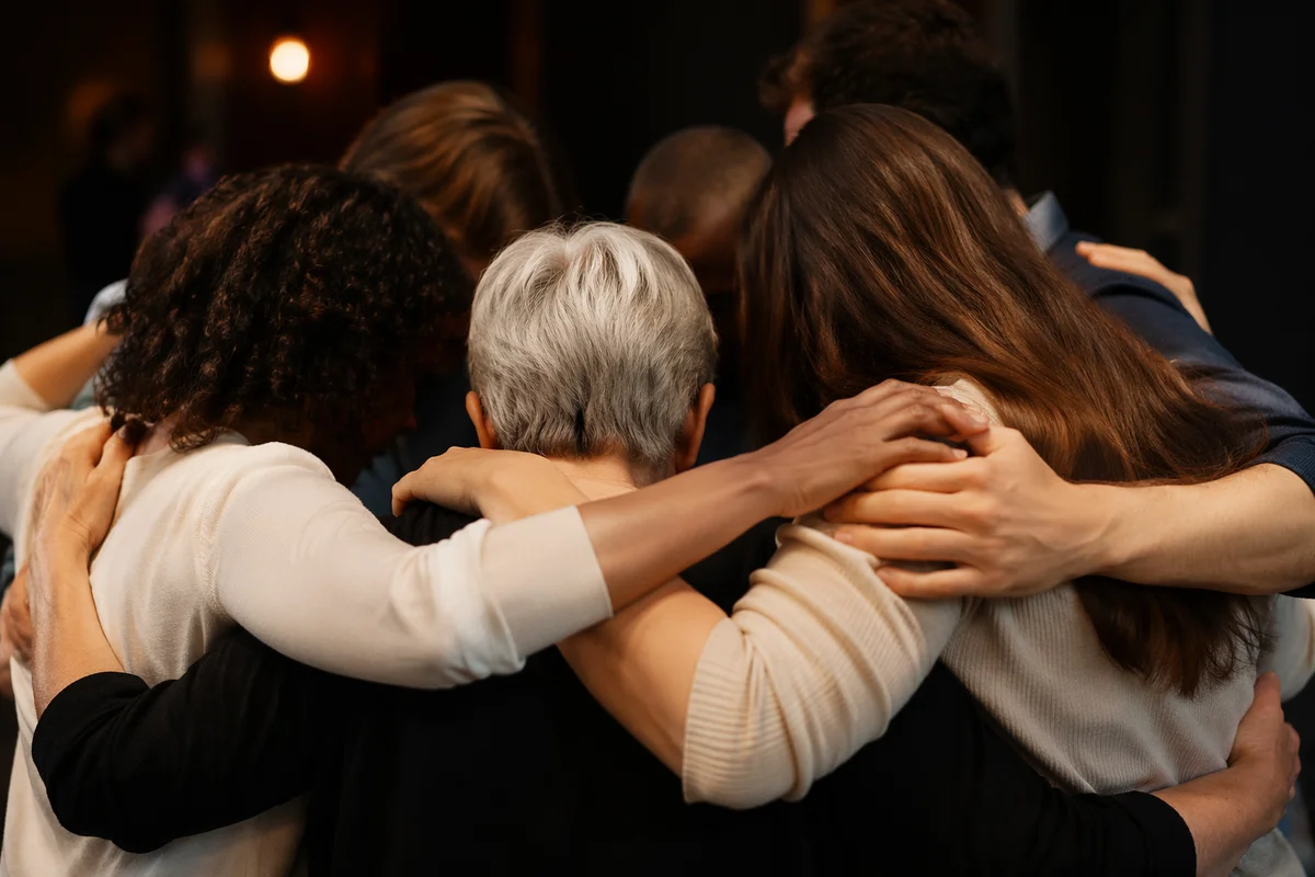 Diverse Community Circle Showing Belonging