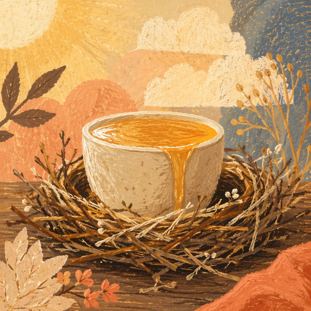 Overflowing Cup in Golden Blessing Light