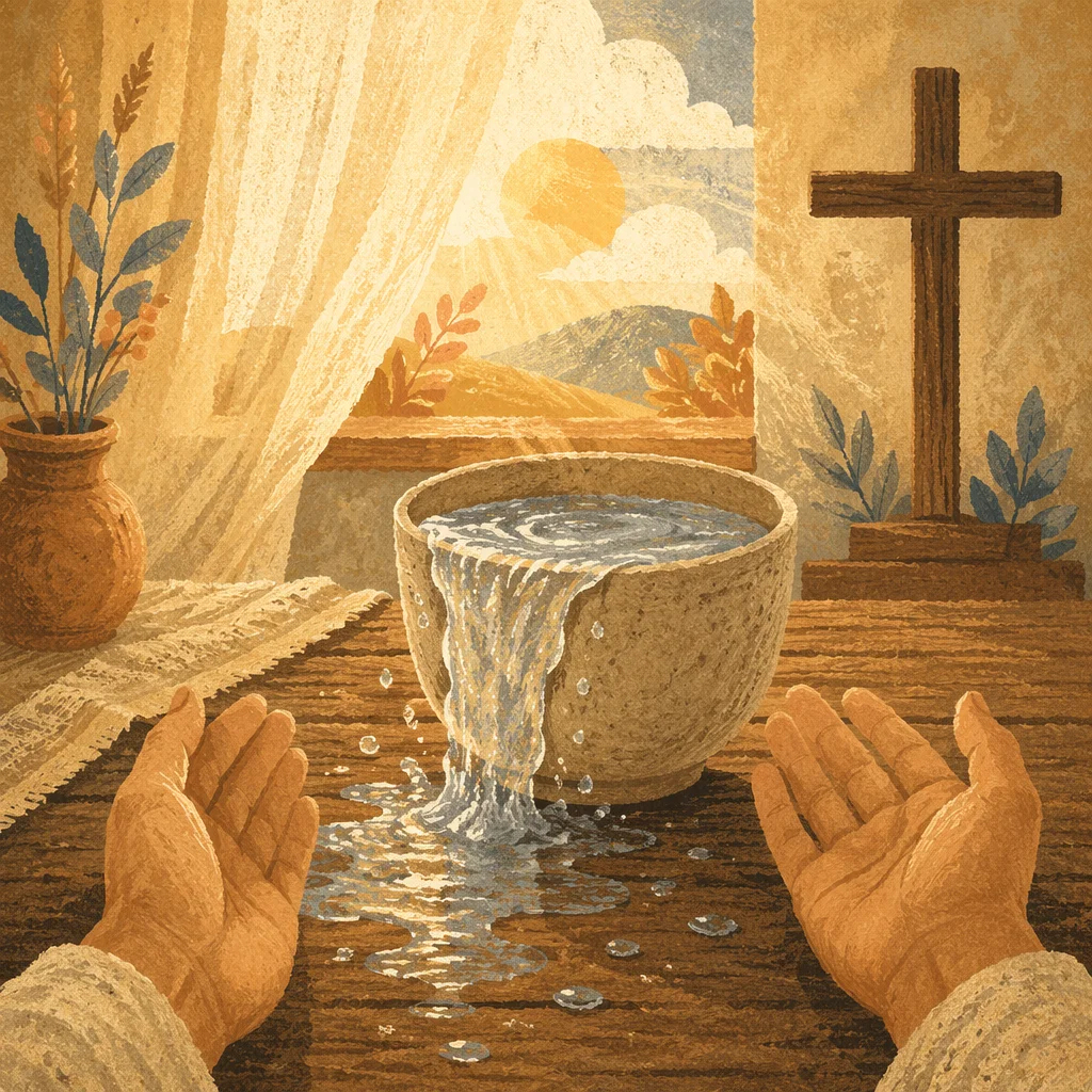 Overflowing Cup of Blessing in Golden Light