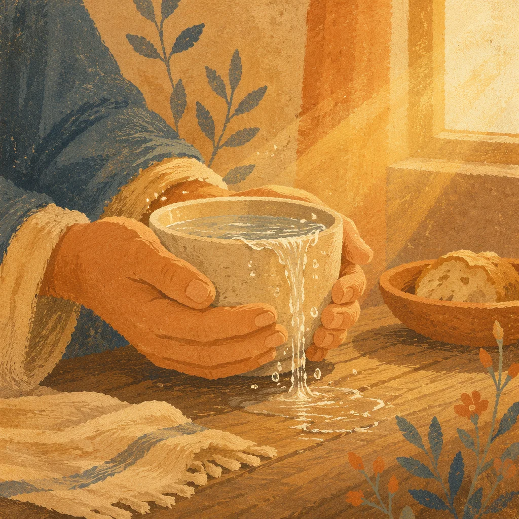 Overflowing Cup of Blessing in Golden Light