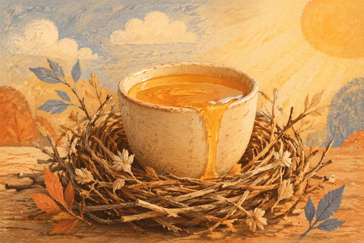 Overflowing Blessing Cup in Golden Light