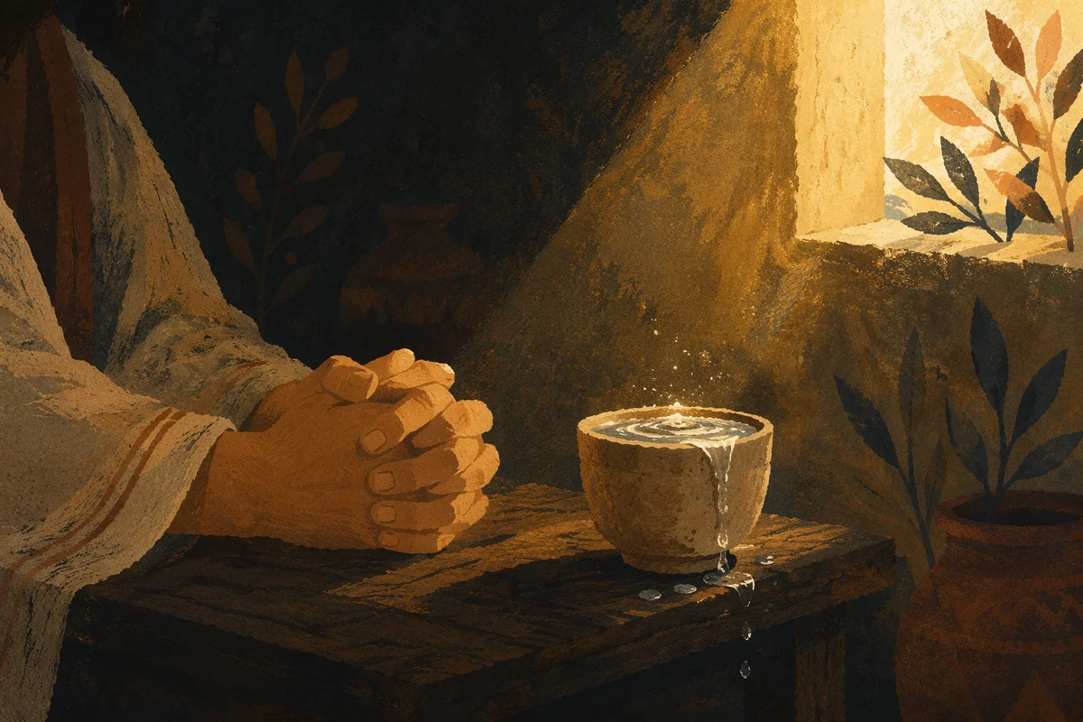 Overflowing Cup in Golden Morning Light
