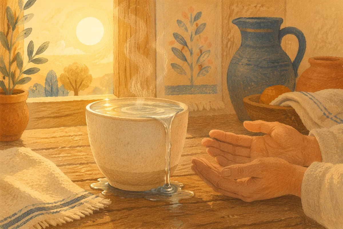 Overflowing Cup in Golden Morning Blessing