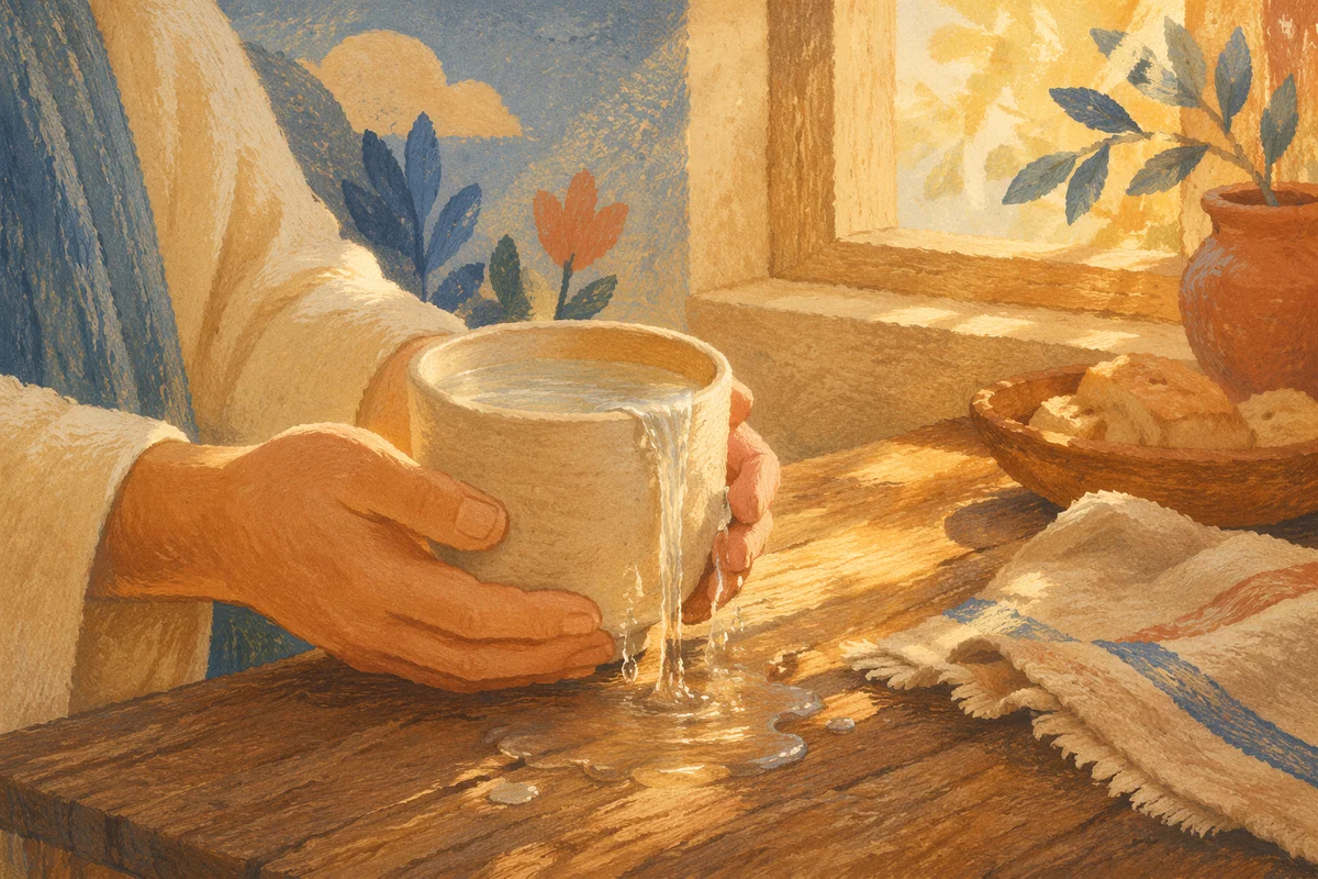 Overflowing Cup of Blessing in Golden Light