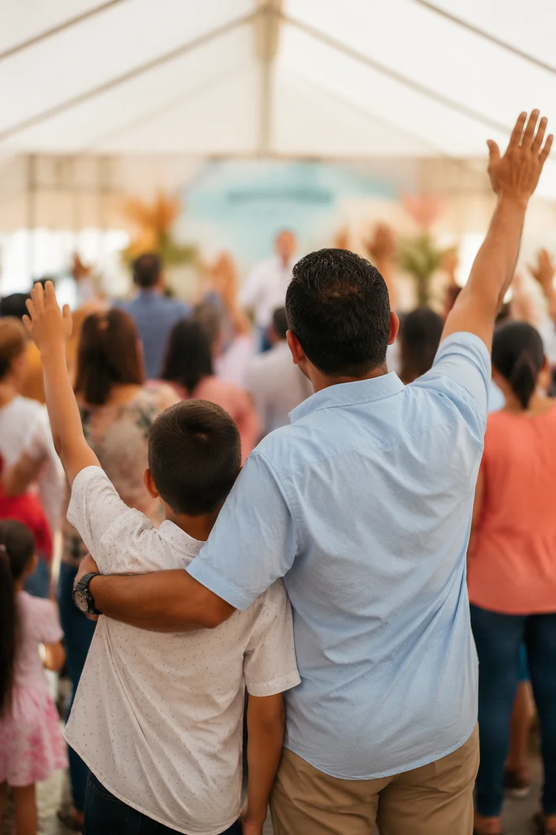 Joyful Baptism Celebration with Church Families