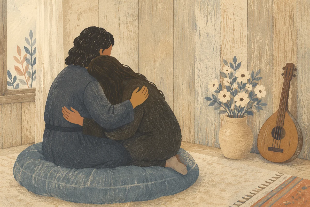 Quiet Funeral Comfort and Gentle Embrace