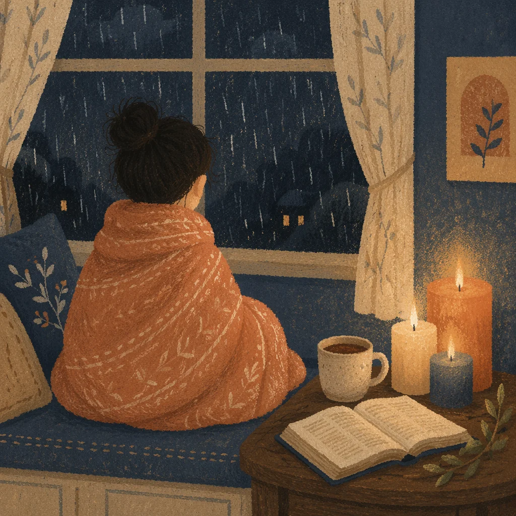 Warm Blanket Prayer by Candlelight