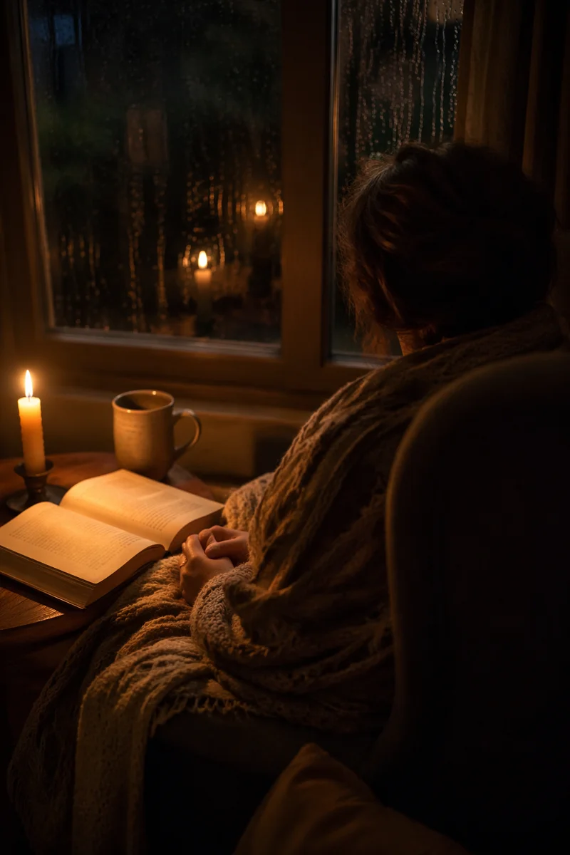 Candlelit Comfort in a Quiet Evening
