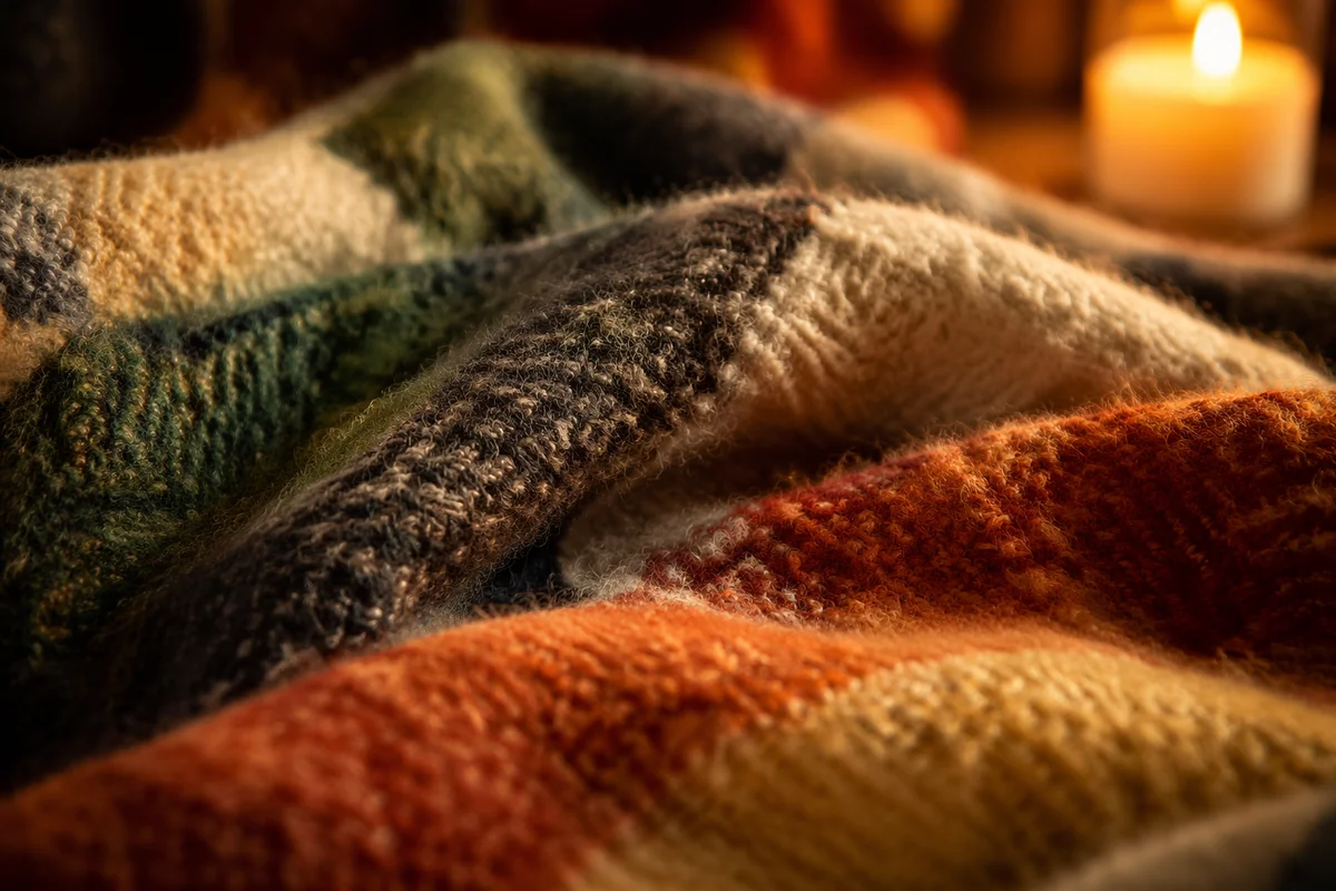 Warm Blanket in Gentle Candlelight