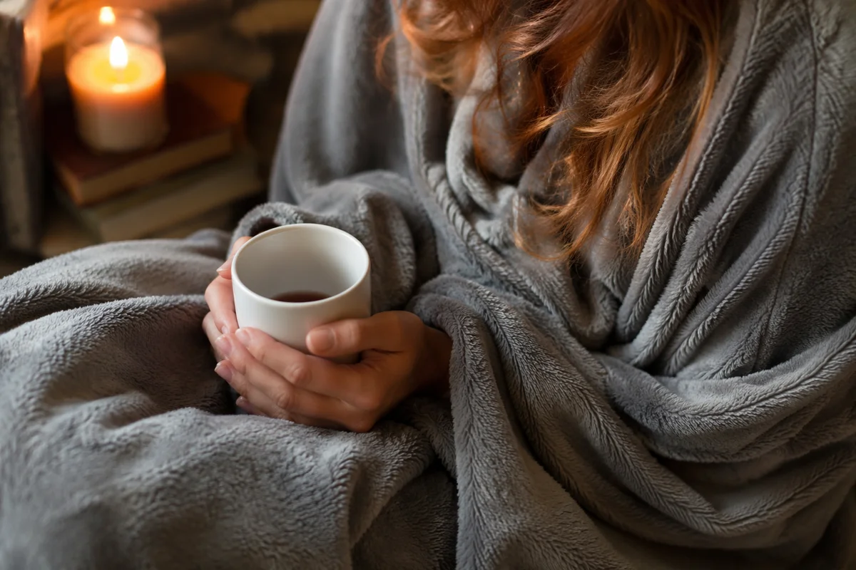 Warm Blanket Comfort by Candlelight