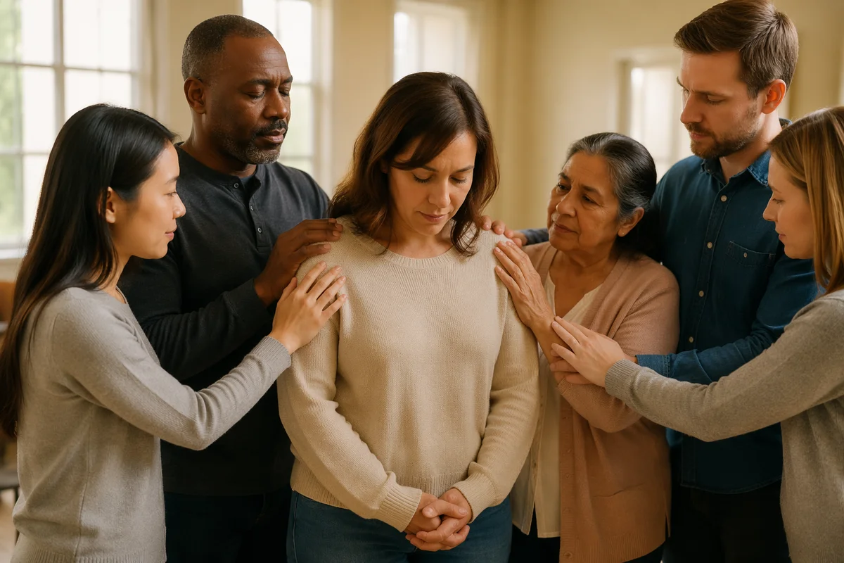 Group Prayer Support in Bright Hall
