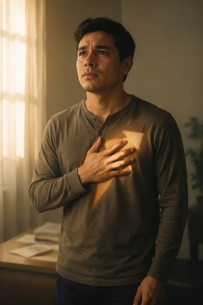 Contemplative Man by Window in Soft Light