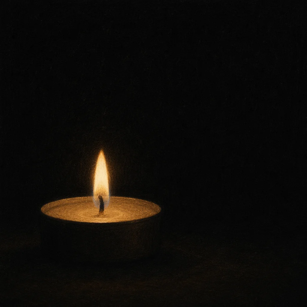 Single Candle of Courage in Vast Darkness