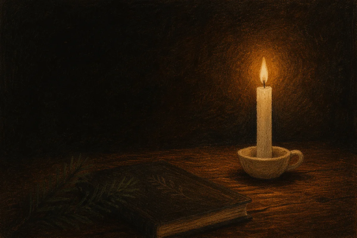 Single Candle Courage in Deep Darkness