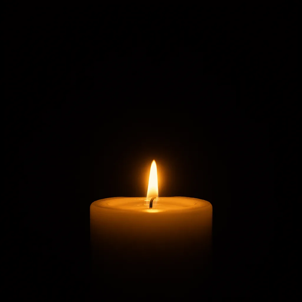 Single Candle Courage in Vast Darkness