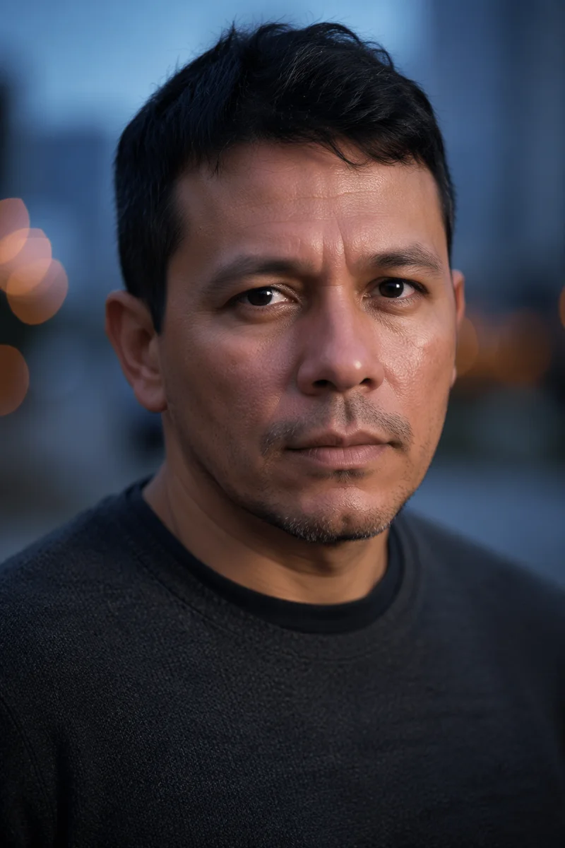 Determined Man Close Up Portrait