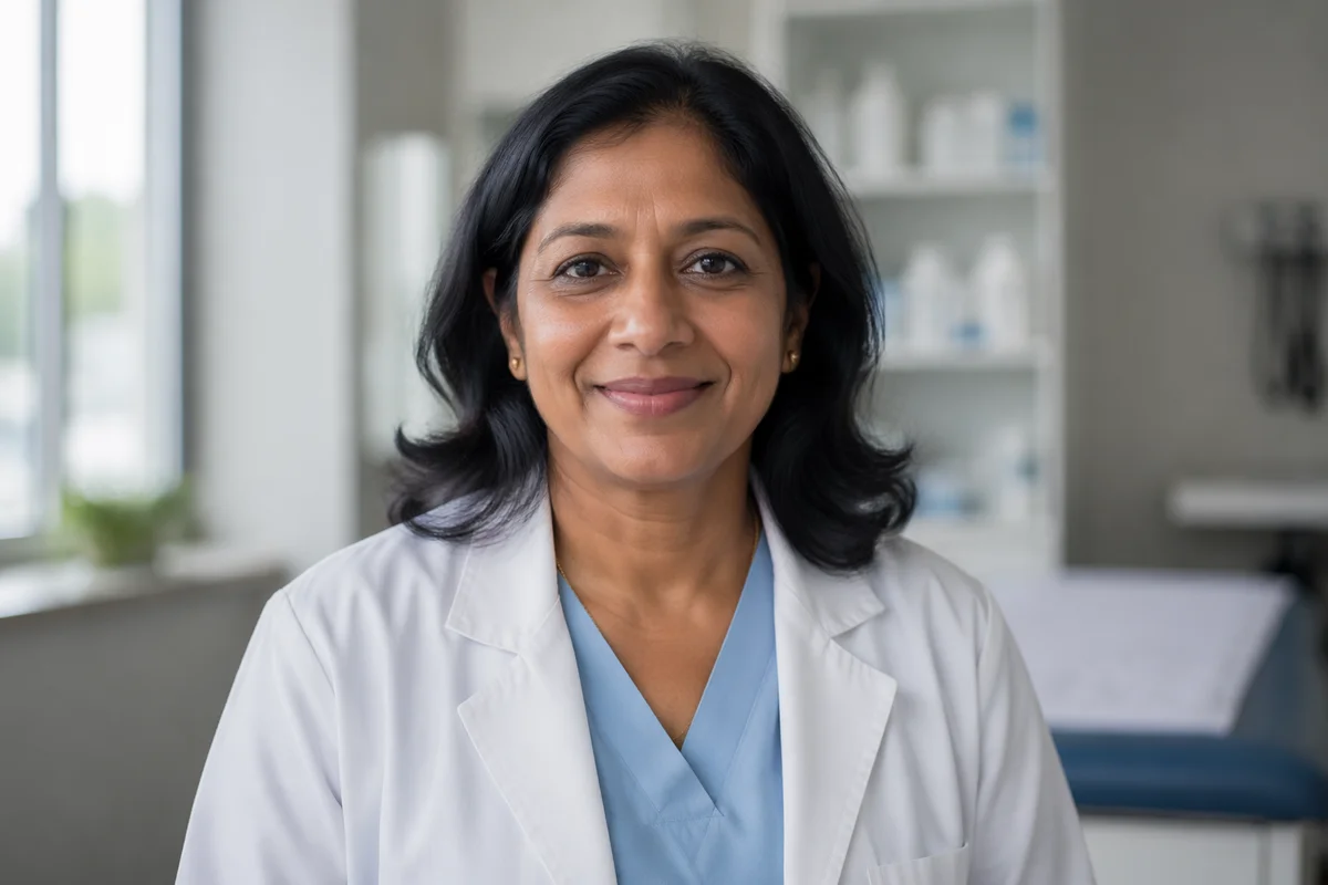 Compassionate Female Doctor in Clinic Portrait