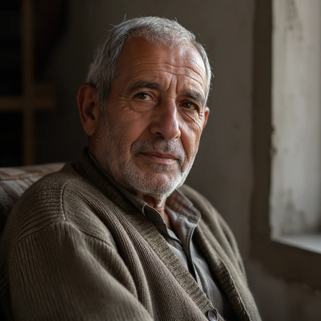 Contemplative Elderly Man by Window