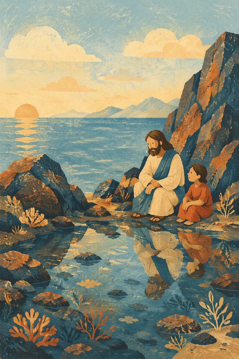 Eternal Life Sunrise Over Endless Ocean