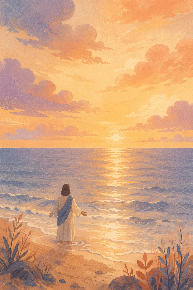 Eternal Sunrise Hope Over Endless Ocean