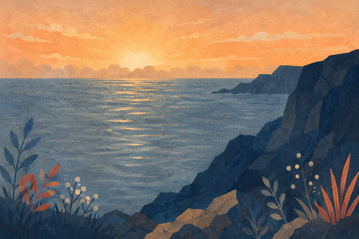 Eternal Life Sunrise Over Endless Ocean