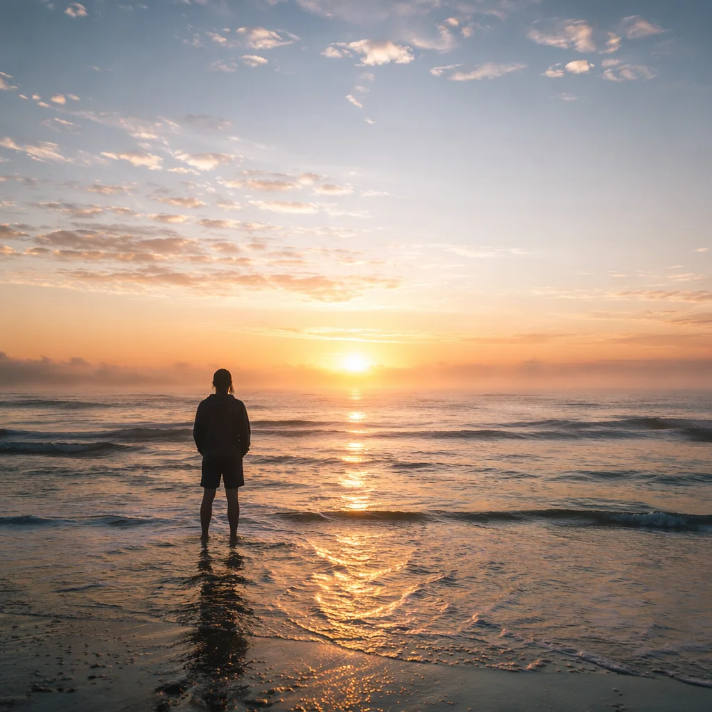 Sunrise Hope Over Endless Ocean