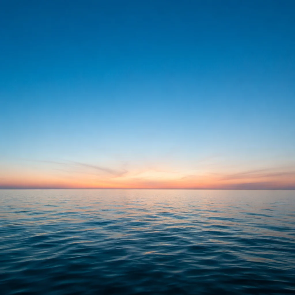 Eternal Life Sunrise Over Endless Ocean