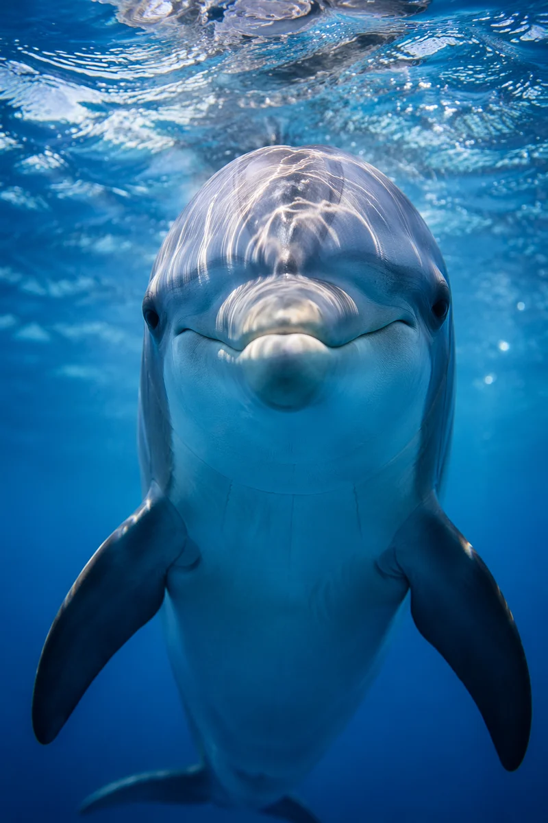 Hopeful Dolphin Beneath Eternal Sunrise