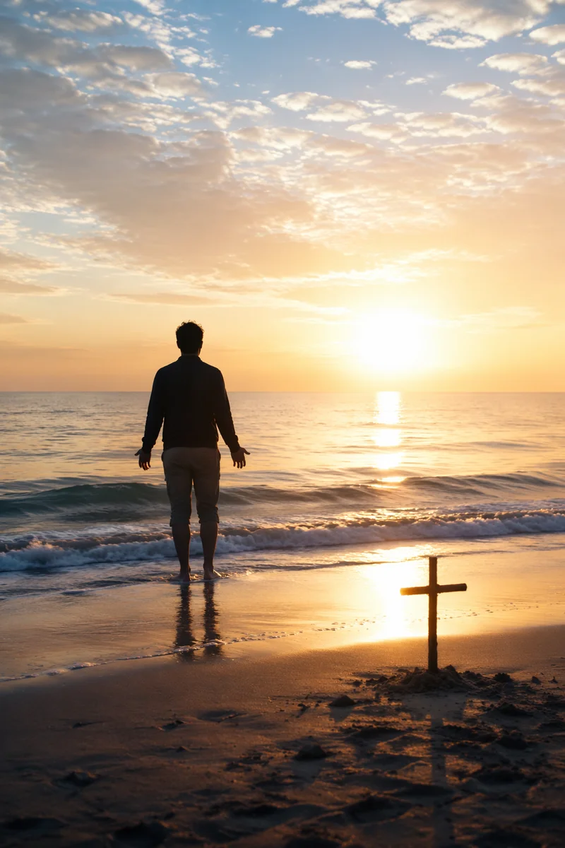 Eternal Life Sunrise Over Endless Ocean