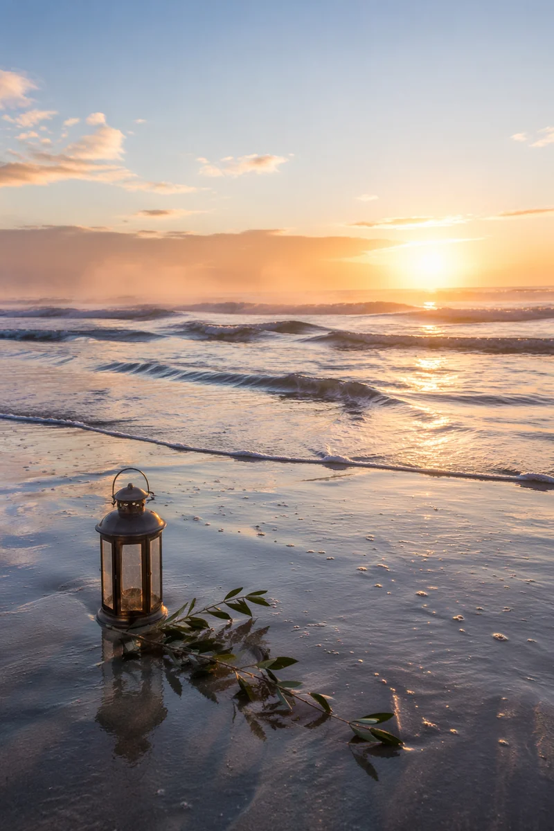 Eternal Life Sunrise Over Endless Ocean