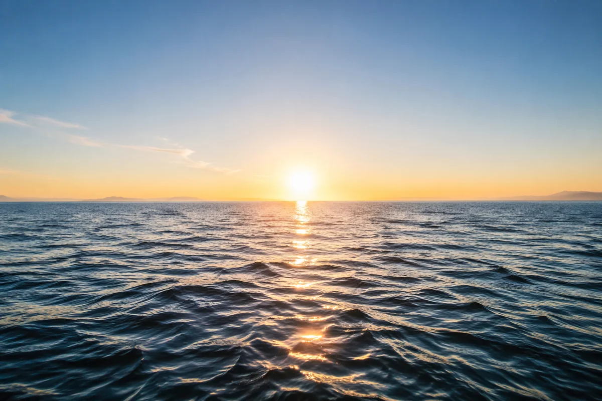 Eternal Life Sunrise Over Endless Ocean