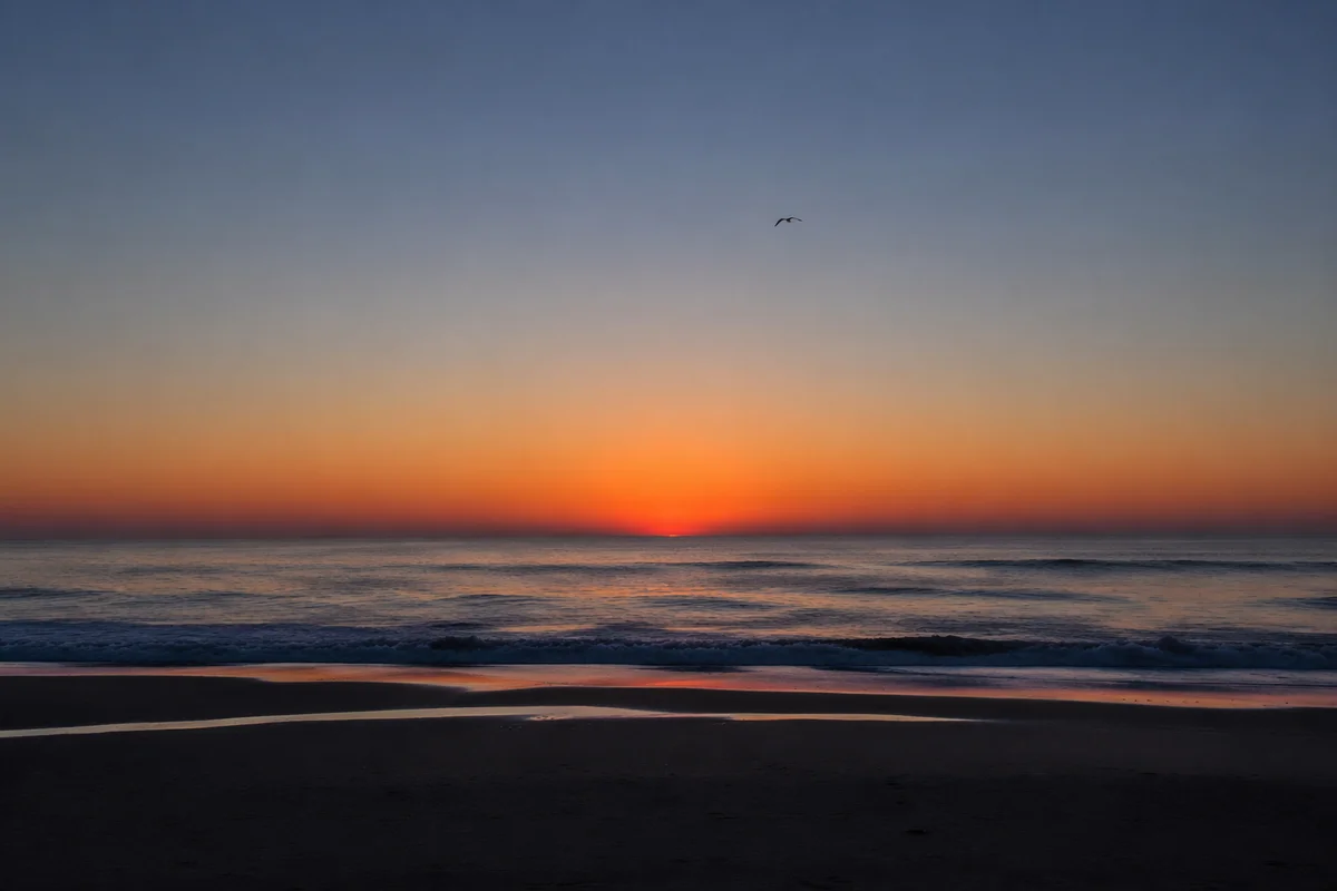 Eternal Sunrise Over Calm Endless Ocean