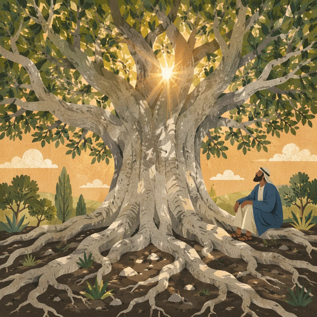 Faithful Ancient Tree With Deep Roots