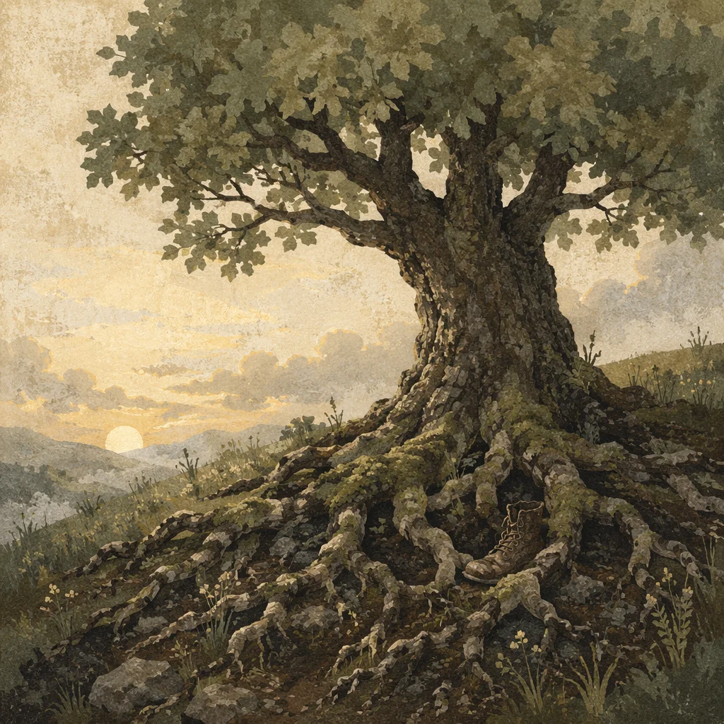Faithful Ancient Oak with Deep Roots