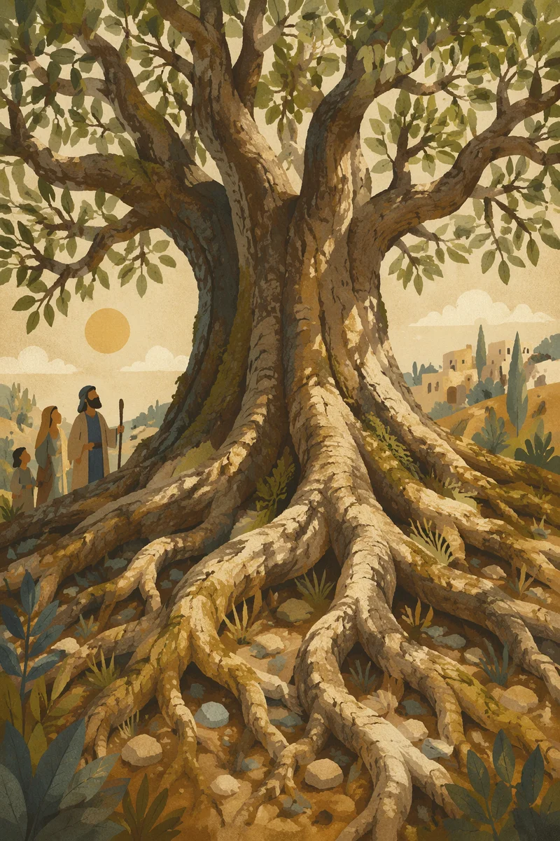 Faithful Ancient Tree With Deep Roots
