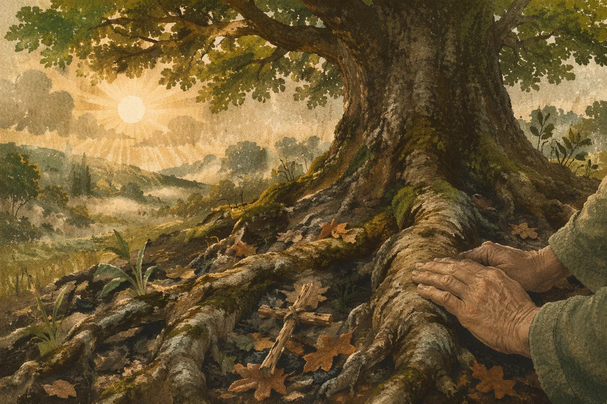 Faithful Roots Beneath Ancient Oak