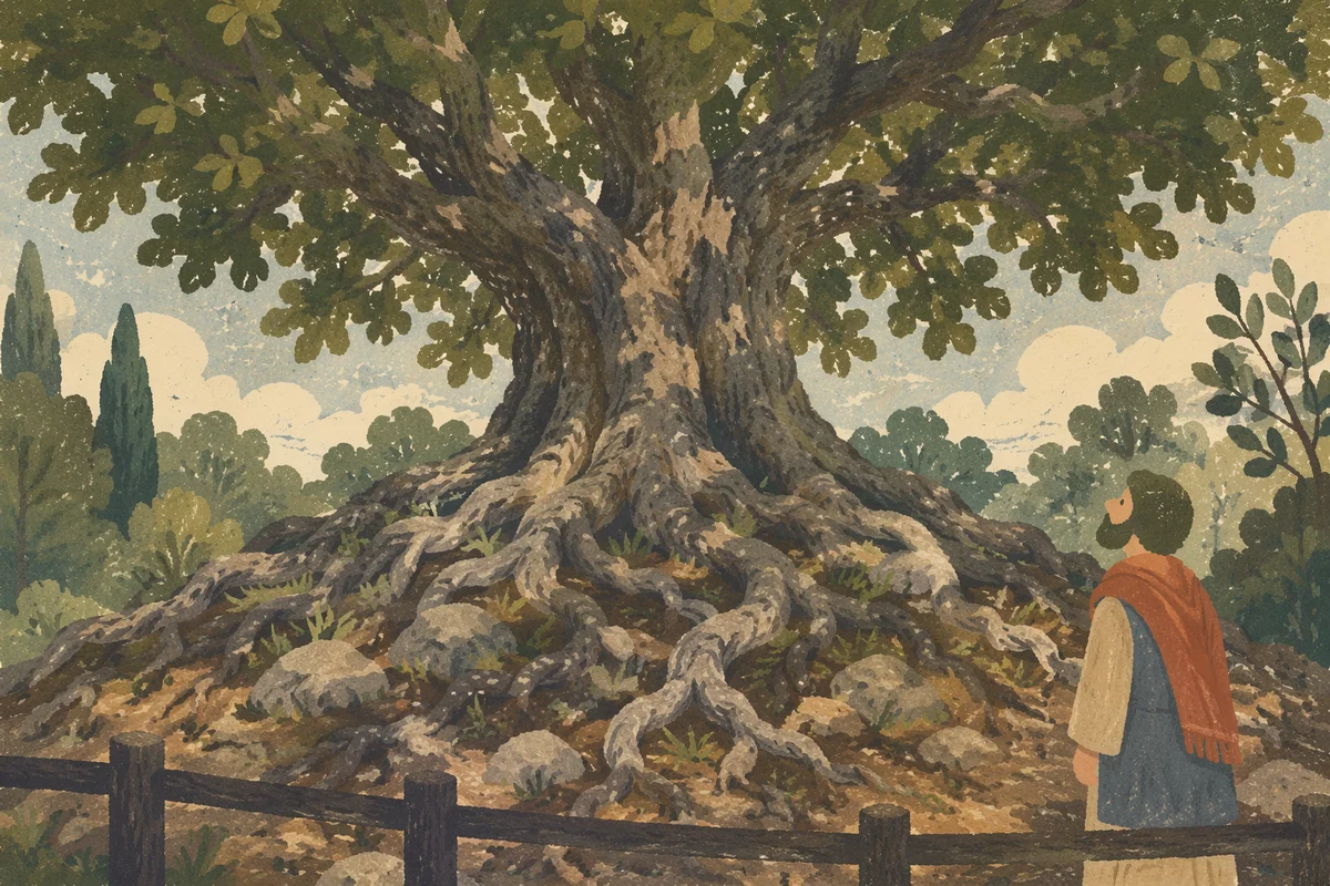Ancient Tree Roots Symbolizing Faithfulness